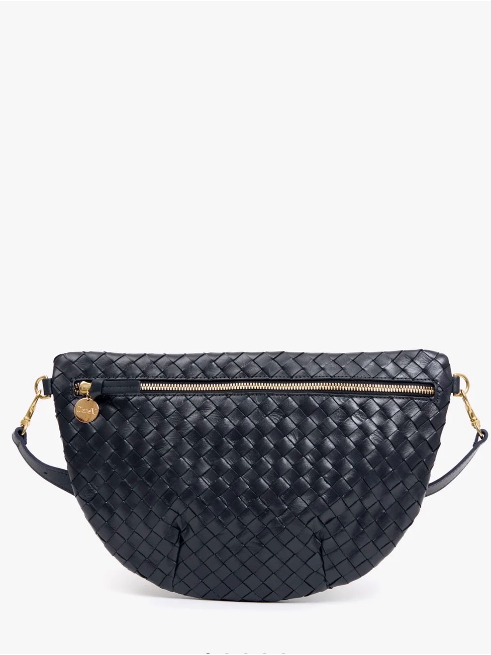 Clare V Grande Fanny - Twilight Navy Diagonal Woven $395 NWT